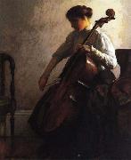 Joseph Decamp The Cellist USA oil painting artist